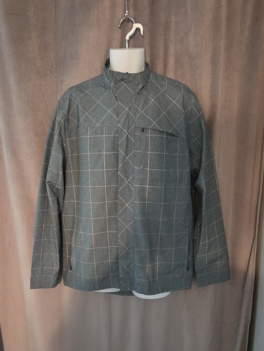 Royal Robbins Gray Windowpane Lightweight Jacket